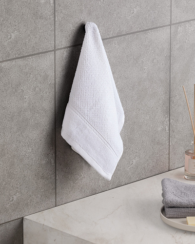 Полотенце для рук Piano Armure Hotel Collection 30x46 см. - белое