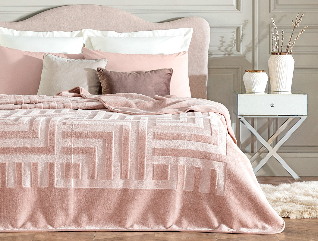 Плед Clementine Vizon 220x240 см. - пудровый