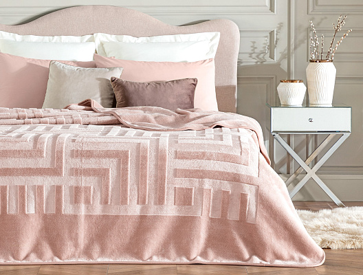 Плед Clementine Vizon 220x240 см. - пудровый