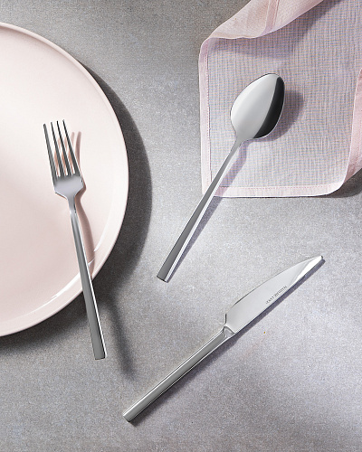 Набор столовых приборов Luminous из 18 шт., 42x24x5 см. - серебристый