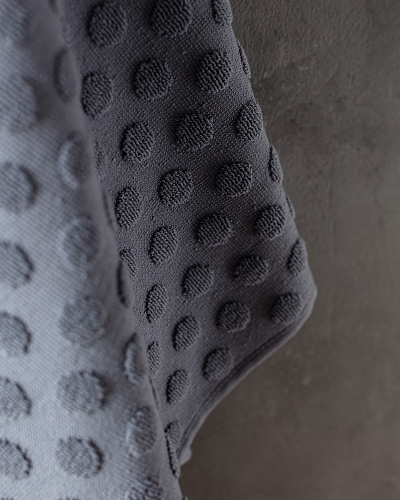 Банное полотенце Polka Dot 70x140 см. - темно-голубое