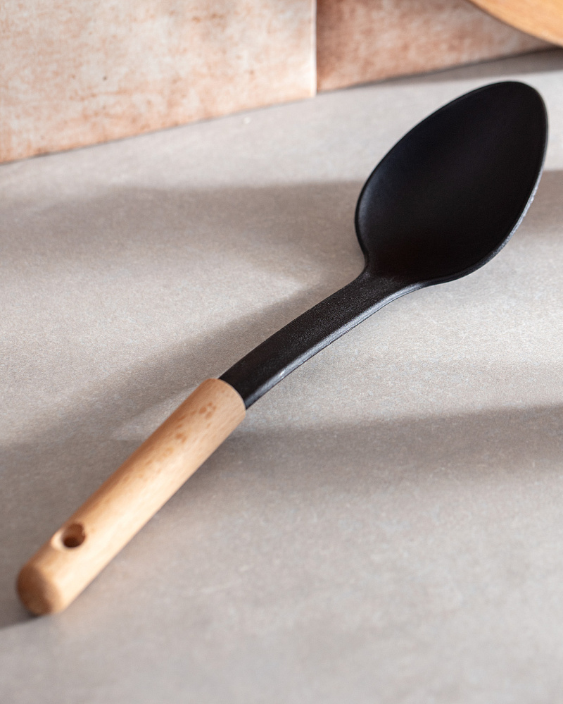 Ложка для готовки Seillans 6x34x2,5 см. - черная / коричневая