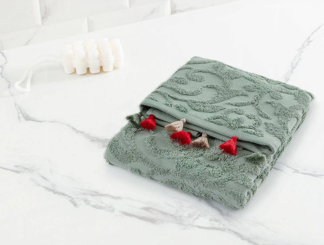 Полотенце для лица Giverny 50x70см - зеленое