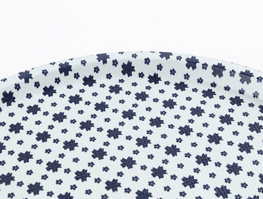 Круглый поднос Rêve Bleu Fleur 36,5x36,5x2 см. - белый / синий