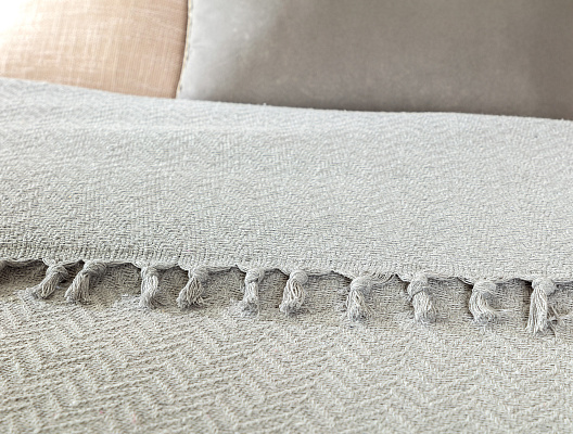 Покрывало двуспальное Stephane 220x240 см. - серое