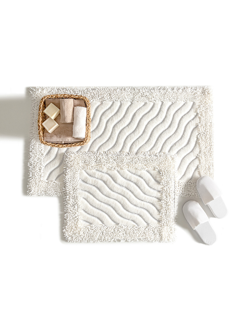 Комплект ковриков для ванной Marlie из 2 шт., 60x100 см и 50x60 см. - хлопок