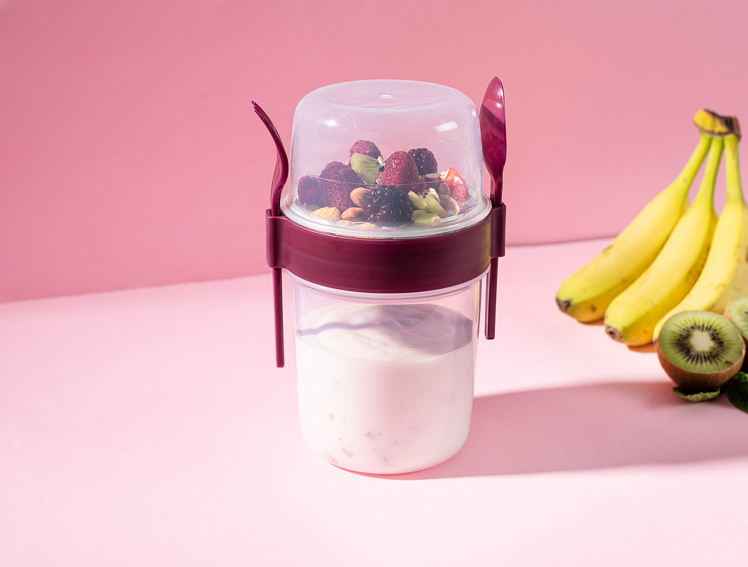 Контейнер Arles 9x9x18 см. - сливовый