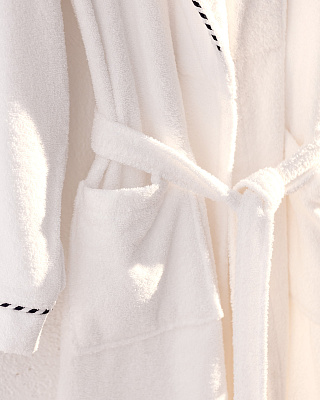 Набор банный унисекс халат и полотенце Jack 2 шт., L-XL р., 50x90 см. - белый