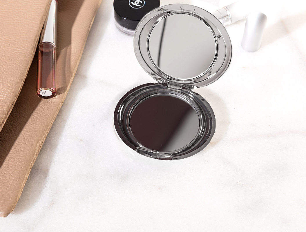 Мини-зеркало Vivien 8,4x7,4x1,5 см. - серебристое