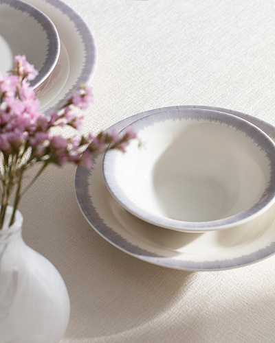 Столовый сервиз Emeline из 24 шт. - белый / сиреневый