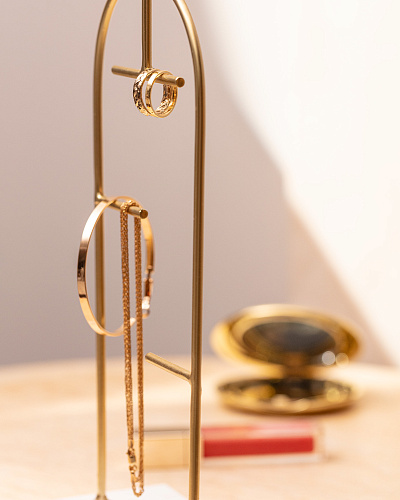 Вешалка для украшений Ferrum 14x8x26 см. - золотистая