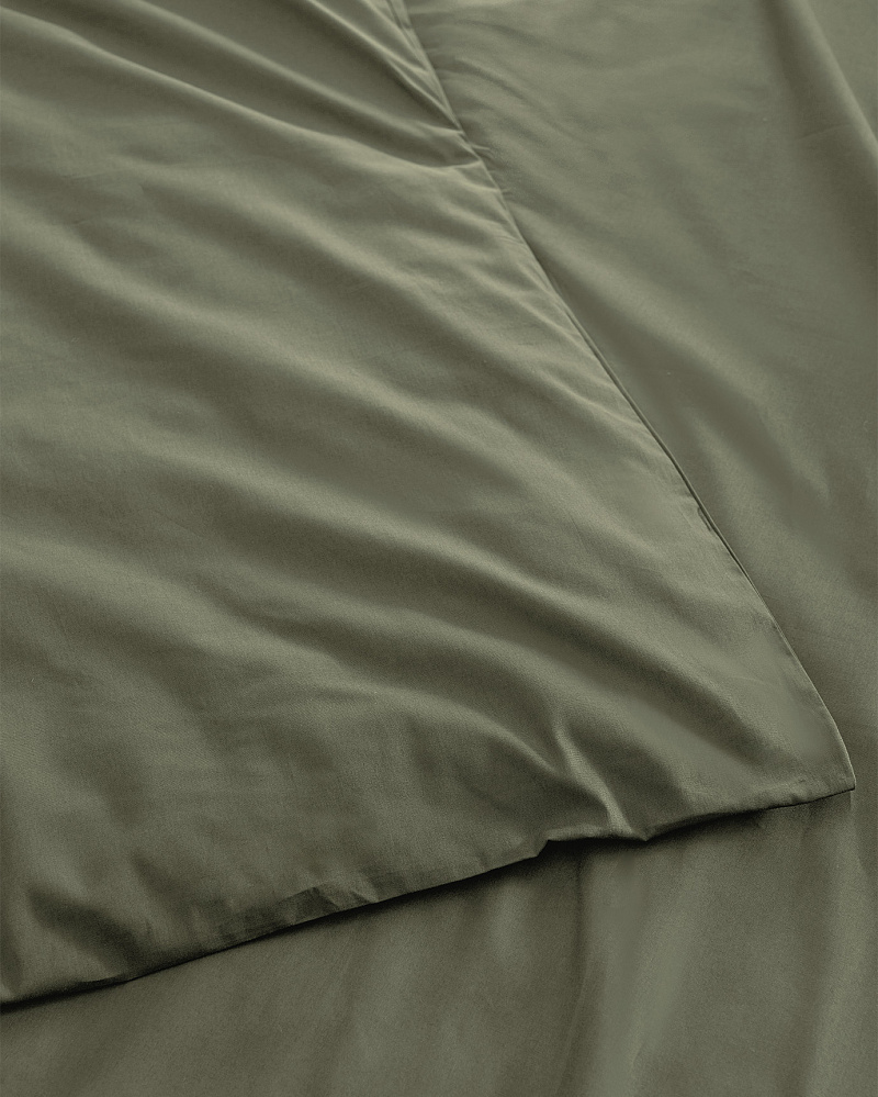 Односпальный пододеяльник Manon Ranforce Plain 160x220 см. - хаки