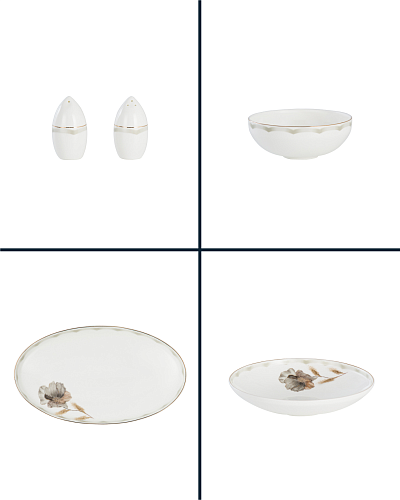 Столовый сервиз Leda из 56 предметов, - фарфор