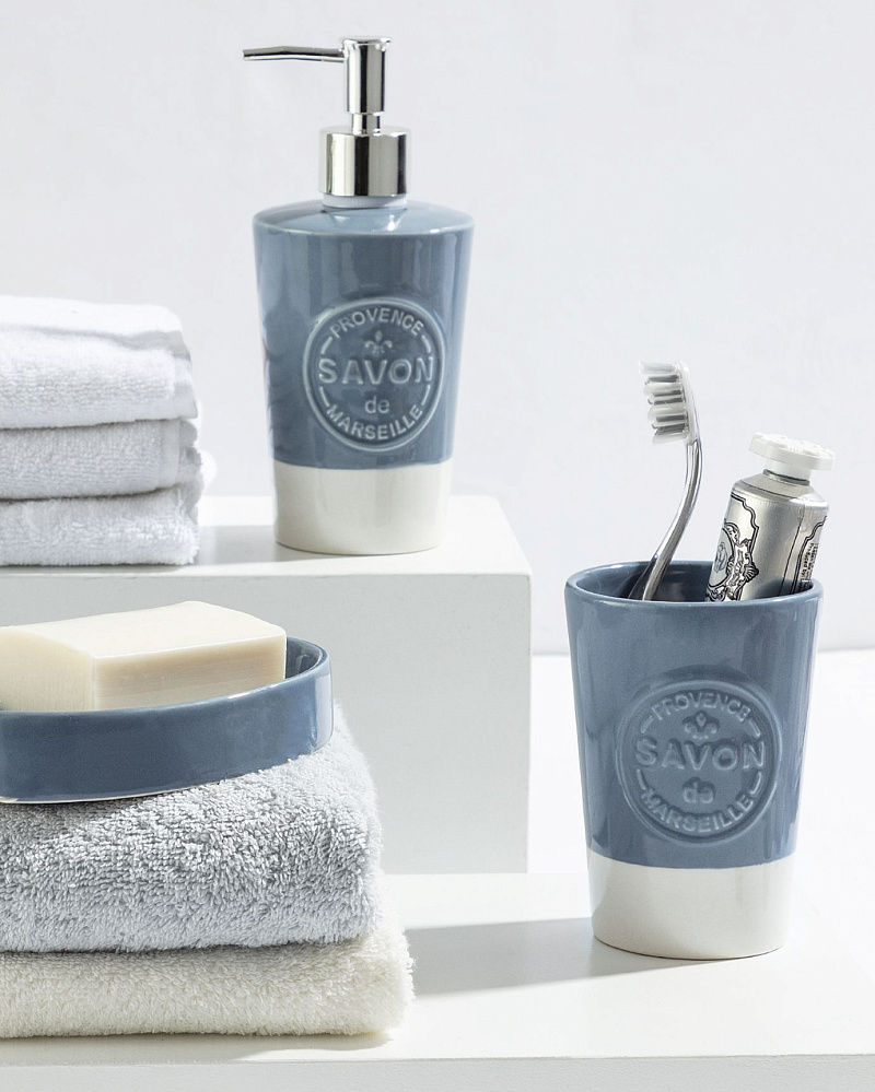 Набор для ванны Eloi из 3 шт голубой