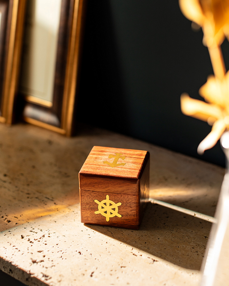 Шкатулка Raison 6x6x6 см. - коричневая