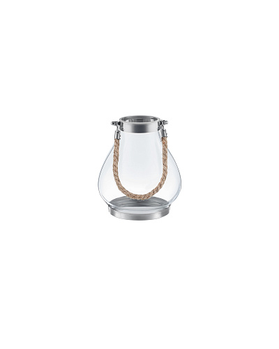 Подсвечник Fonte 18x17,5x21 см, - стекло, нержавеющая сталь