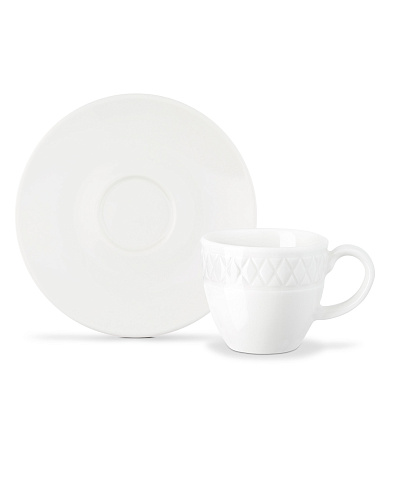 Набор кофейный Loris из 4 шт., 90 мл. - белый