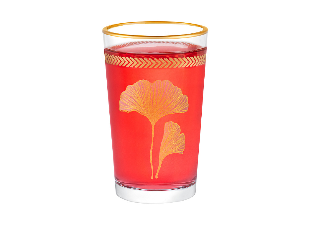 Набор стаканов Chapelle Lovely Ginkgo Leaves из 4 шт., 8x5x4 см