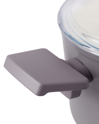 Набор посуды Nano Ceramic из 7 шт., 18-22-26 см. - темно-серый / темно-фиолетовый