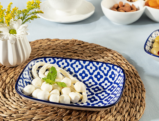 Тарелка Reve Tuyau 17,5x12,5 см - синяя