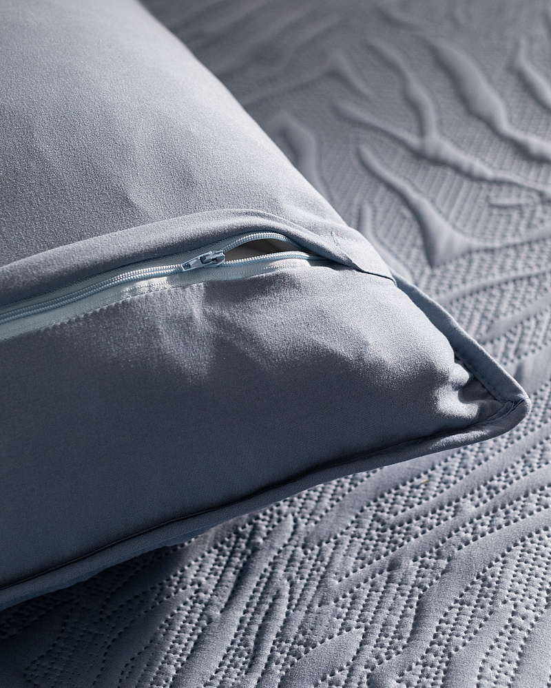 Комплект покрывало + 2 наволочки Cher 250x260 см. - синий