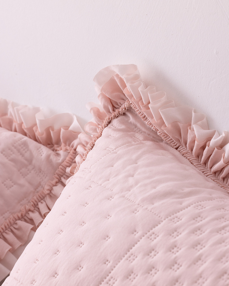 Комплект покрывало + 2 наволочки Medus 230x250 см., пудровый