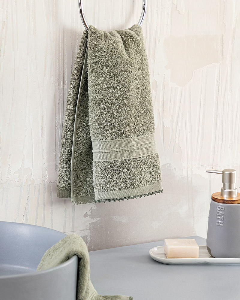 Полотенце для лица Bellamy 50x70см - зеленое