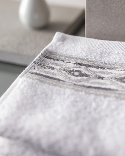 Набор полотенце для рук Daine из 4 шт., 30x45 см. - белый / серый