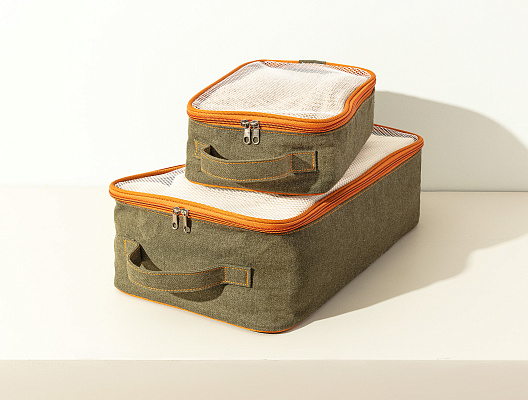 Набор сумок для хранения Clarita из 2 шт. - хаки