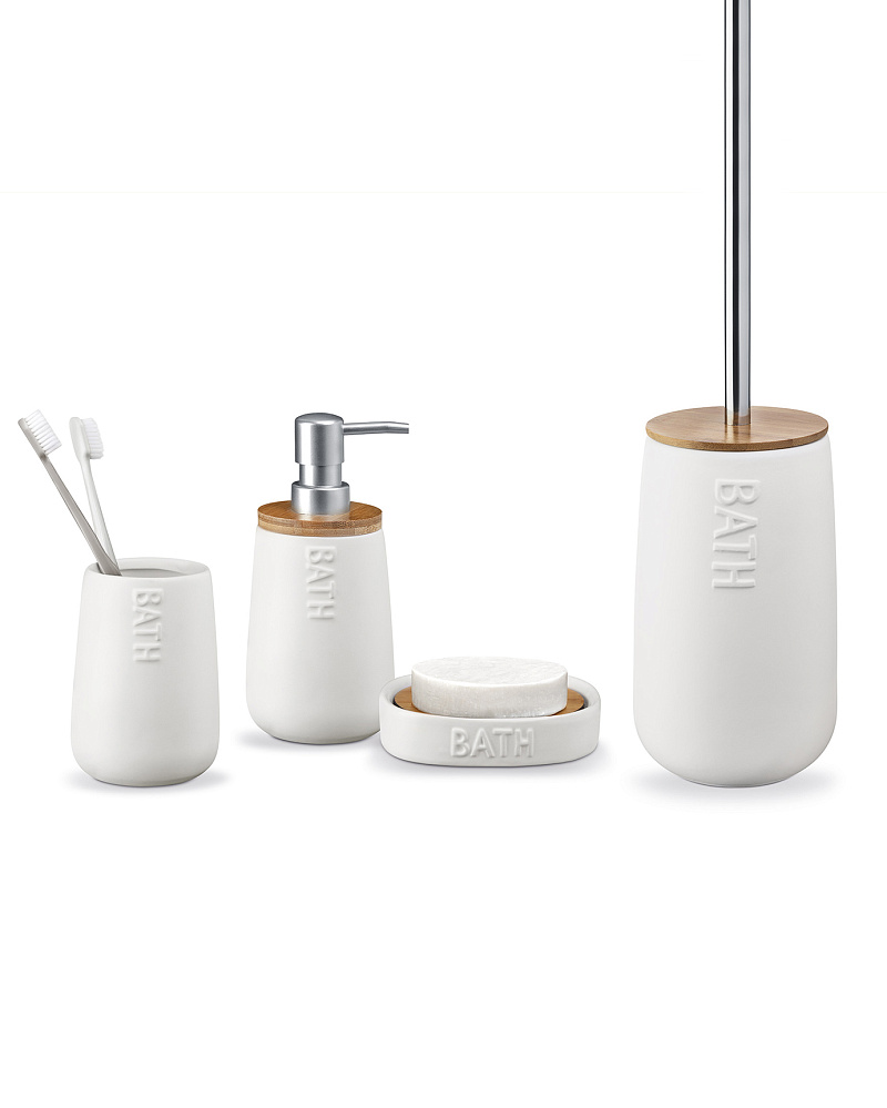 Набор для ванной комнаты Cera из 4 шт. - белый