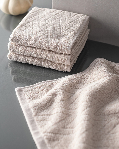 Набор полотенец для рук Colette из 4 шт., 30x45 см. - бежевый