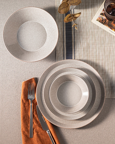 Столовый сервиз Bondy из 24 шт. - светло-серый