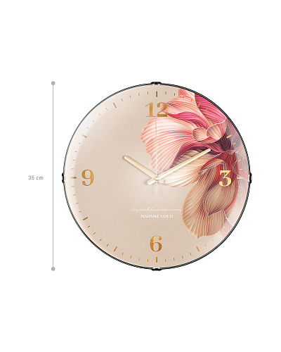 Настенные часы Flori 35x35x5 см. - бежевые