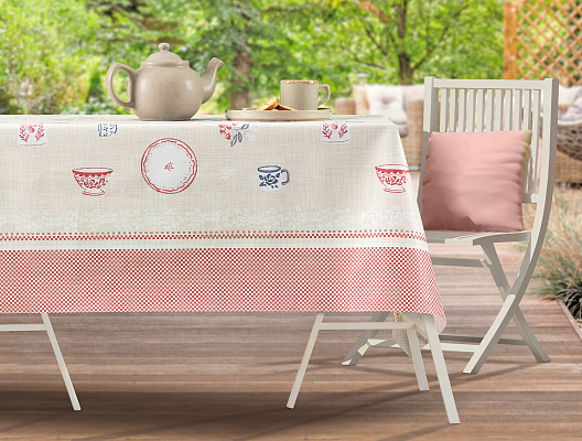 Скатерть Mavel 140x140 см. - бежевая