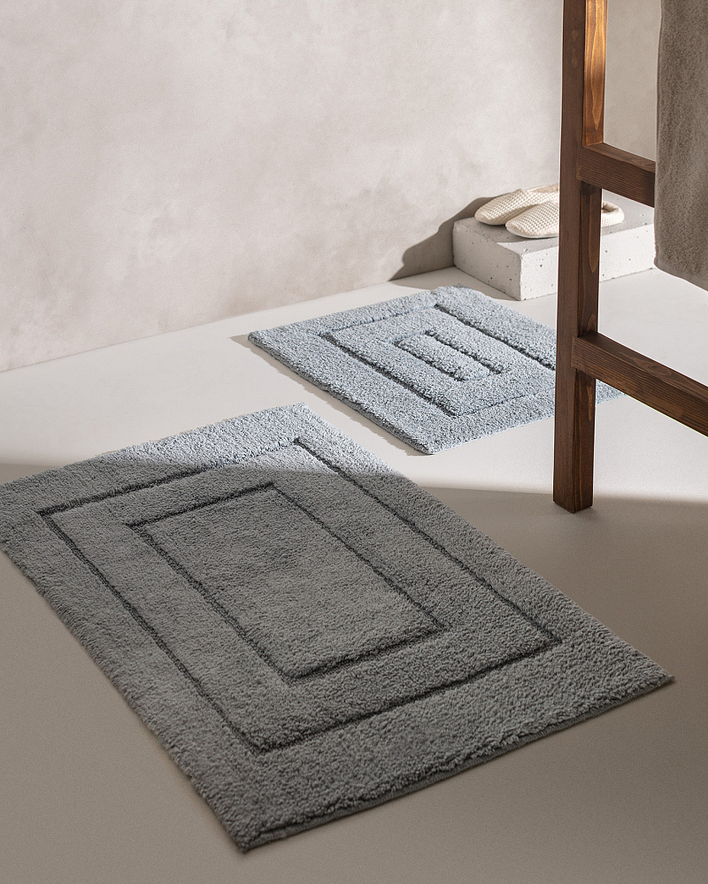 Комплект ковриков для ванной Lambese из 2 шт., 60x100 см и 50x60 см. - хлопок, полиэстер