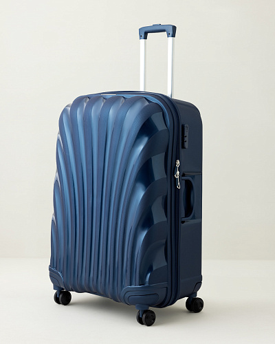 Чемодан Huitre размера XL. - темно-синий