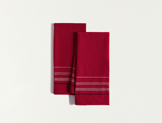 Комплект кухонных полотенец Brigitte из 2 шт., 40x60 см. - красный