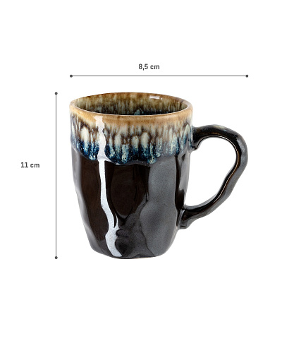 Кружка Belford 400 мл., 8.5x8.5x11 см. - коричневая