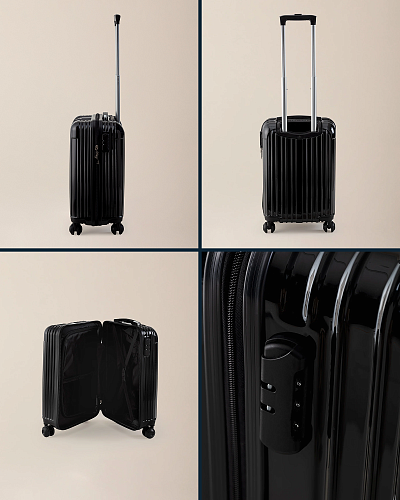 Чемодан Chest размера S, 2,65 кг. - черный