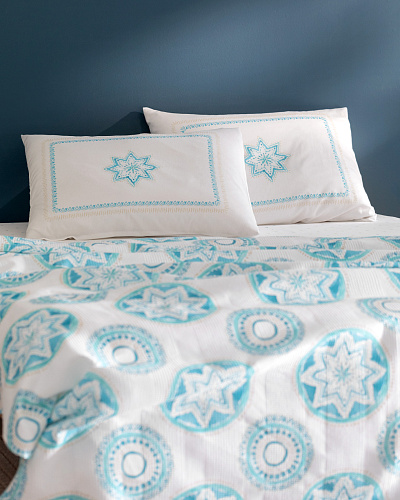 Комплект постельного белья полутораспальный Orva с вафельным покрывалом 160x240 см, хлопок