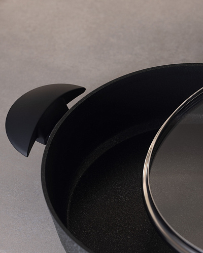 Набор посуды Titanium Professional из 7 шт., 18-22-26 см. - темно-серый