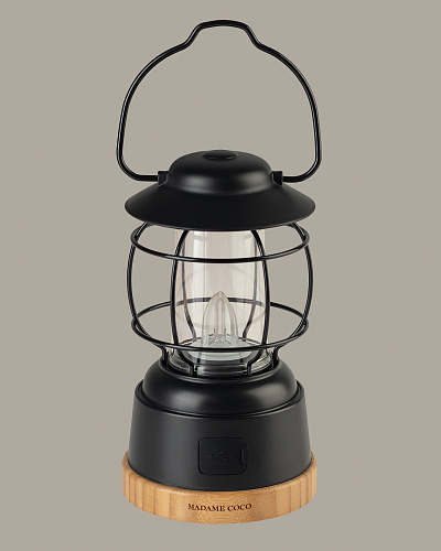 Светильник Klina Touch с ручкой 12x30,5 см, - пластик, бамбук, металл