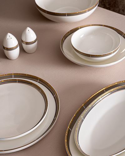 Столовый сервиз Bellamy из 56 предметов, - фарфор