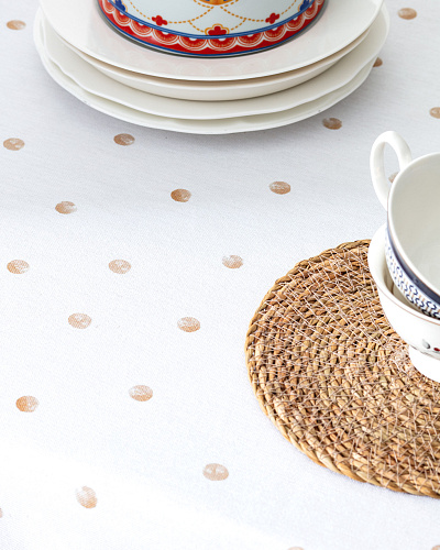 Скатерть Asonne 150x200 см. - белая / бежевая