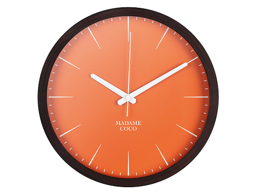 Настенные часы Emilo 30x30x3 см. - оранжевые / черные