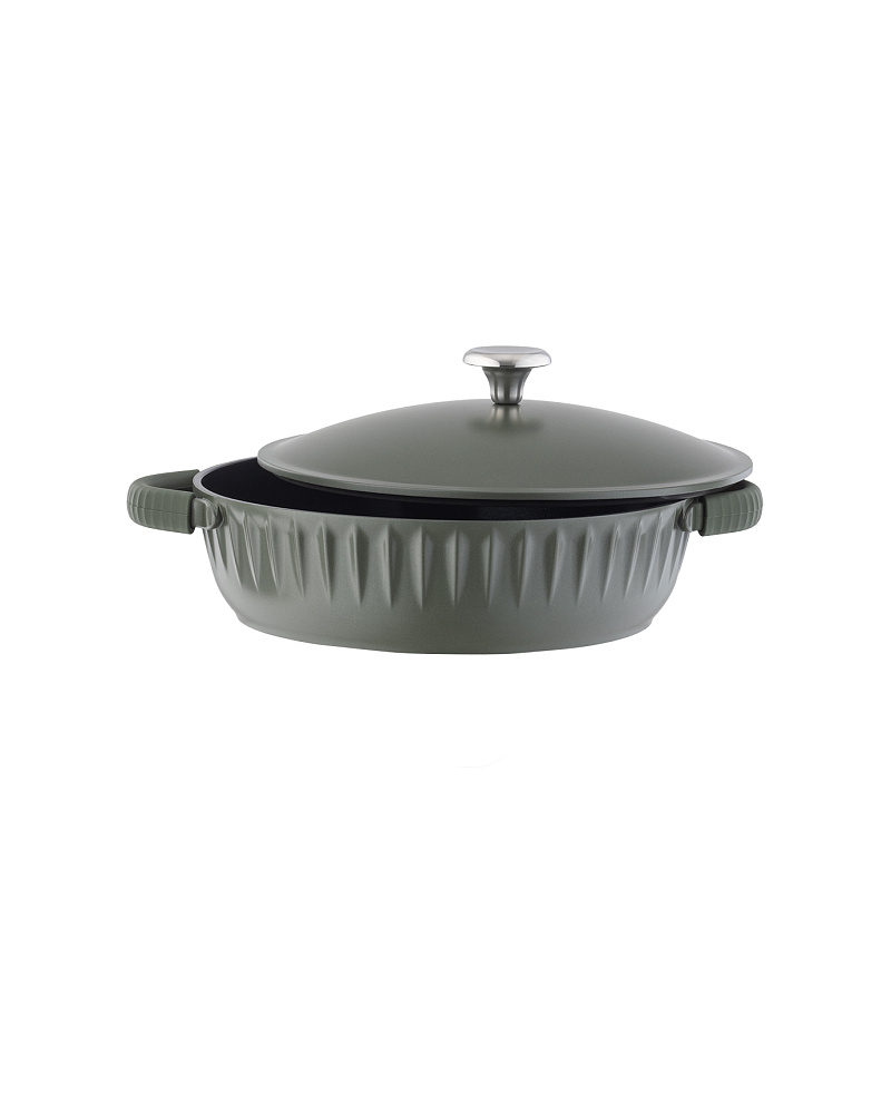 Кастрюля Freya с крышкой и силиконовыми съемными ручками 4,2 л., - алюминий