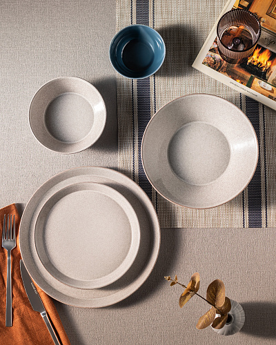 Столовый сервиз Bondy из 24 шт. - светло-серый