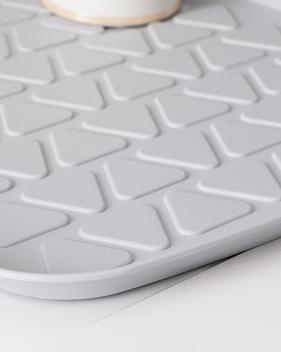 Коврик для сушки посуды Emmy 35,8x35x2,5 см. - светло-серый