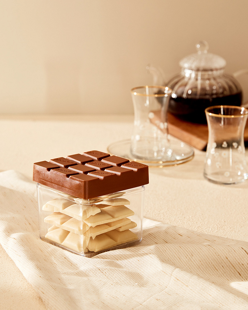 Контейнер для хранения Chocolate 500 мл. - прозрачный / коричневый