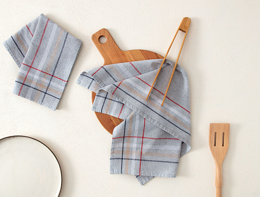 Комплект кухонных полотенец Brigitte из 2 шт., 40x60 см. - серый